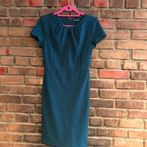 Banana republic emerald green/dark teal dress